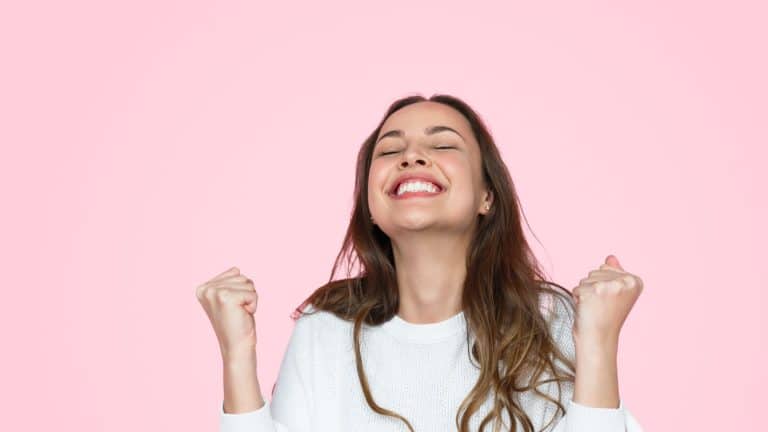 woman excited