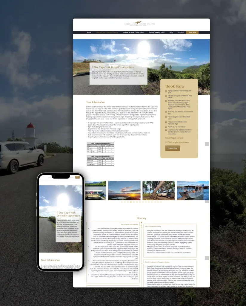 Australian Luxury Escapes project screenshot