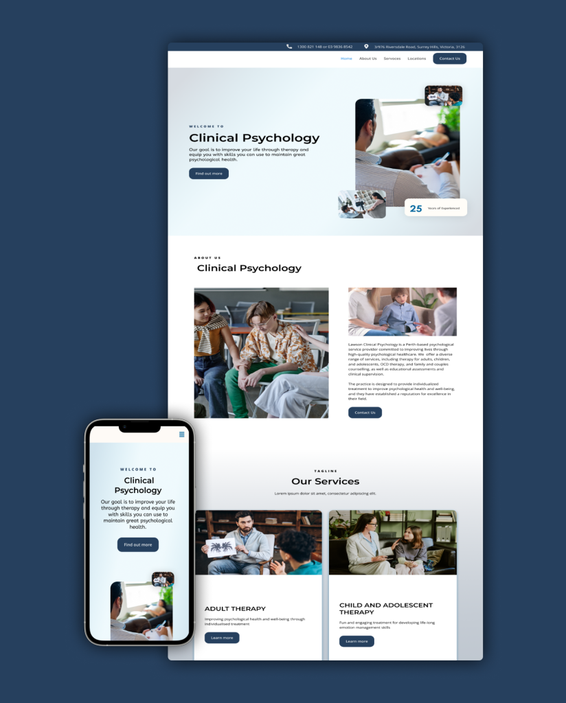 Therapist redesign mockup 6