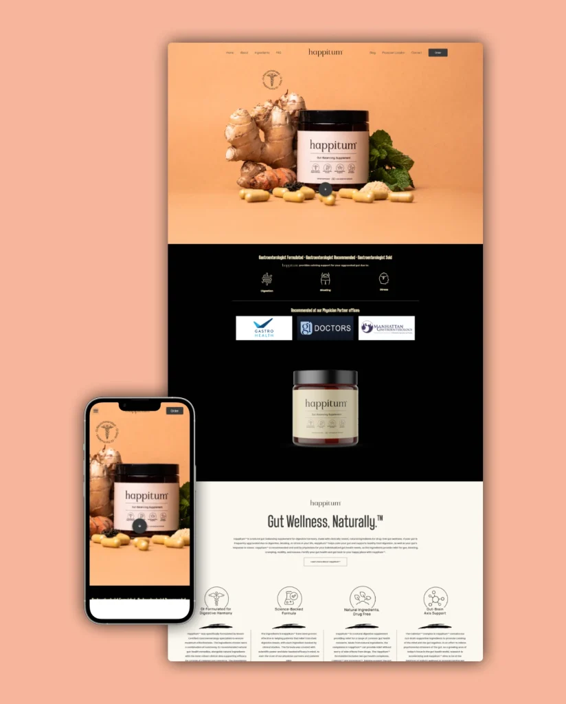 Dietitian homepage mockup 6