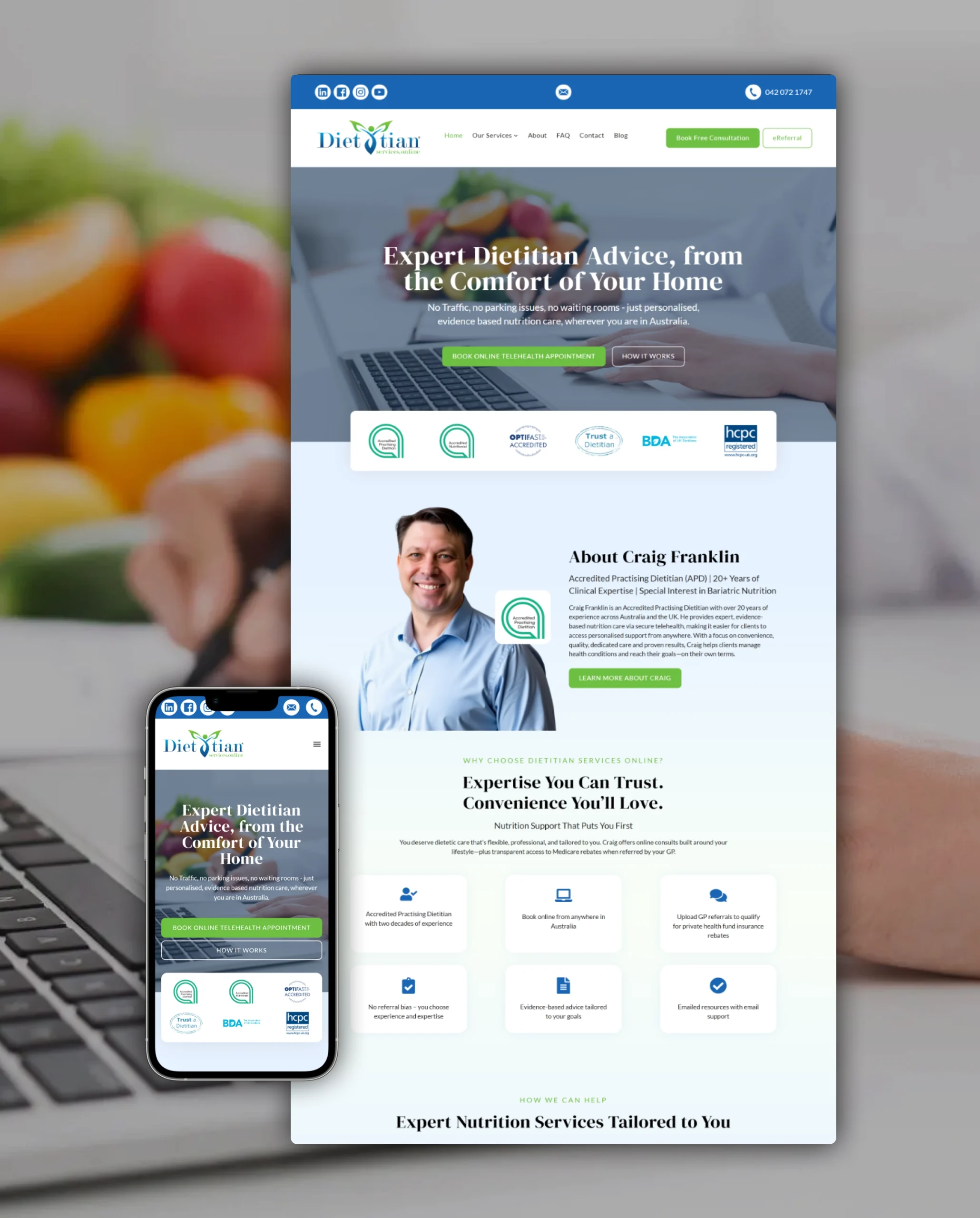 Dietitians Service Online project screenshot